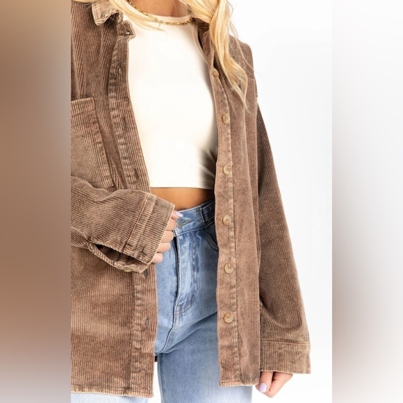 Kittenish Corduroy Button Up Jacket Shacket - Picture 9 of 14